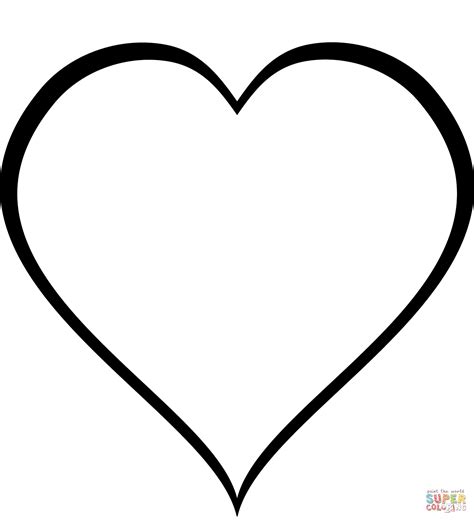 Simple Heart Coloring Page Coloring Pages