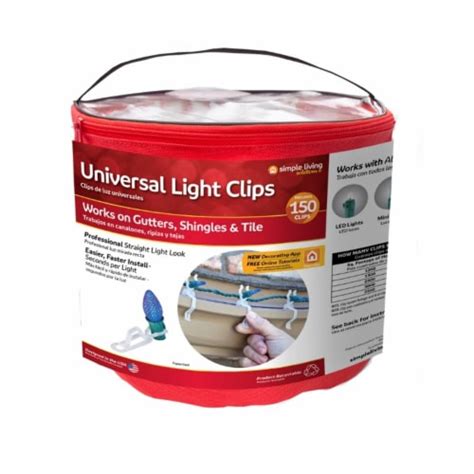 Simple Living Solutions 150 Ct Universal Christmas Light Clips 150 Pk