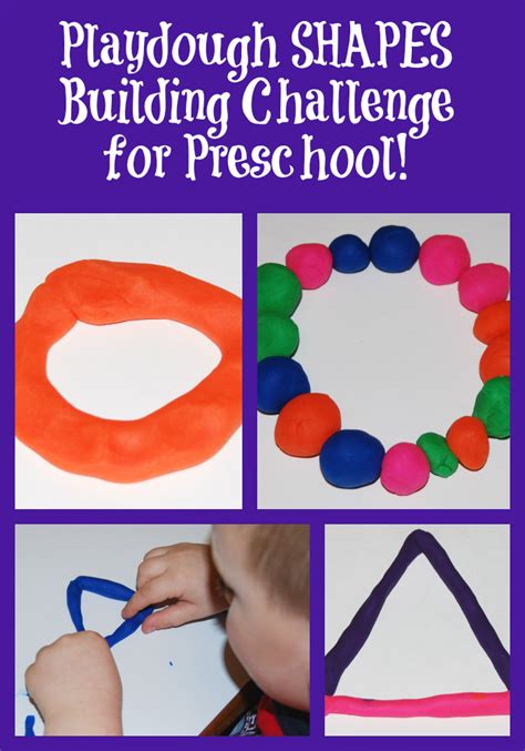 Simple Playdough Shapes Building Challenge For Preschoolers The