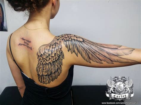 Simple Wing Tattoo Designs For Girls On Back