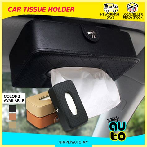 Simplyauto Luxury Car Sun Visor Tissue Box Holder Sun Visor Napkin