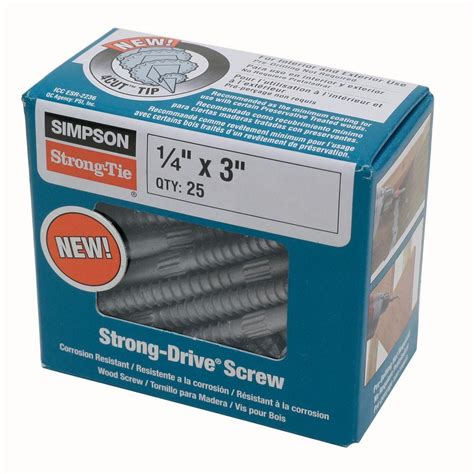 Simpson Strong Tie 3 In Strong Drive Sds Structural Wood Screws 25 Pack Sds25300 R25 The