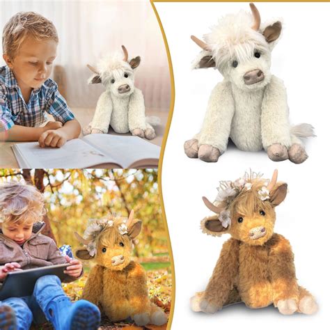 Simulation Highland Cow Plush Toy Soft Stuffed Animal Cow Temu