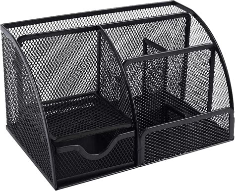 Sinxioer Desk Organiser Mesh Metal Office Tray With Pen Holders