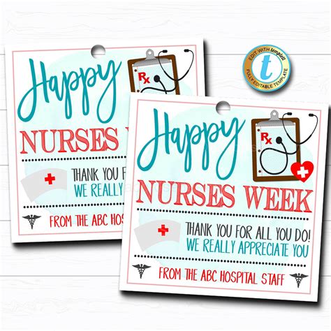 Six Nurses Week Printables Nurse Appreciation Week Nurse