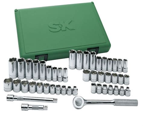 Sk Professional Tools Socket Wrench Set Socket Size Range 1 4 In To 7