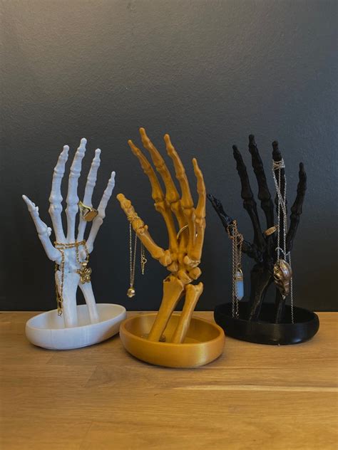 Skeleton Hand Jewellery Holder Stand Ring Tree Ring Dish Etsy