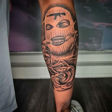 Ski Mask Tattoo Designs for Edgy Fashionistas