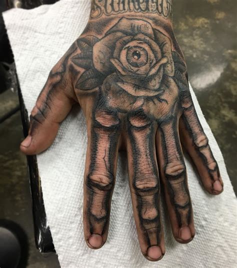 Skull Hand Tattoos For Men