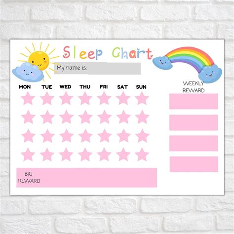 Sleep Reward Chart Printable Free