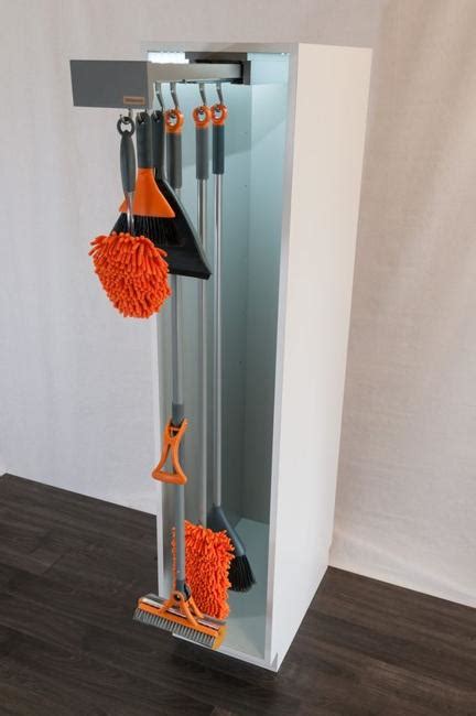 Sliding Home Organizers For Mops And Brooms Space Saving Storage Solutions