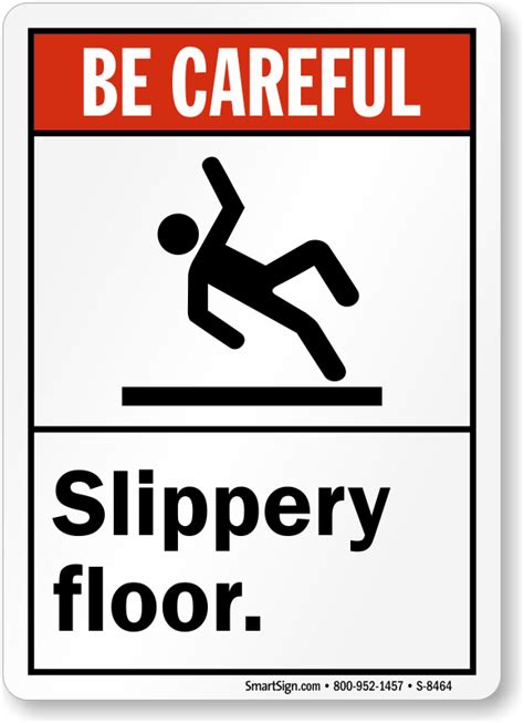 Slippery Floor Sign With Graphic Sku S 8464 Mysafetysign Com