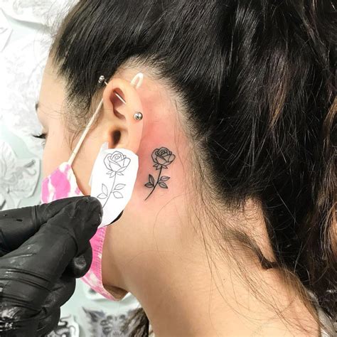 Tiny Masterpieces: Small Behind Ear Tattoo Design Ideas