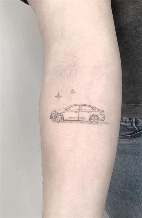 Small Car Tattoo Tattmania Car Tattoos Small Tattoos Subtle Tattoos