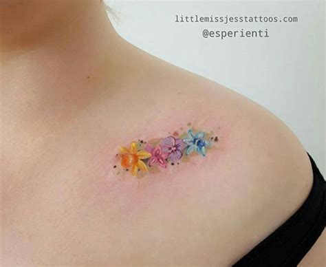 Small Colorful Tattoos For Females