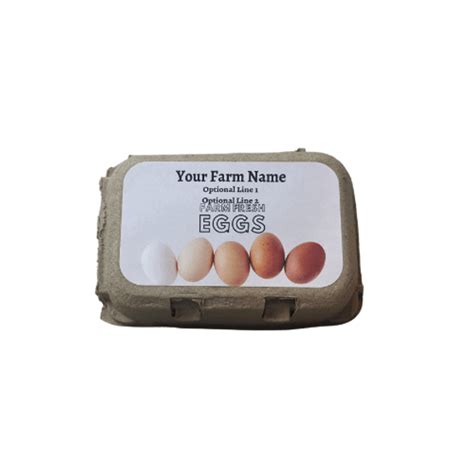 Small Custom Egg Carton Label Laid With Love Heart Personalized Pre