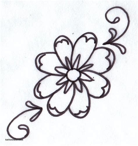 Small Simple Flower Tattoo Designs Interior Home Design