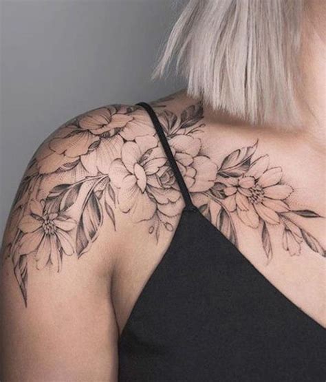 Small Wild Flower Shoulder Tattoo Ideas For Women Minimal Floral Rose