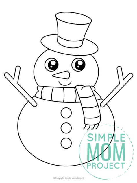 Snowman Printable Template for Kids Fun Winter Activity