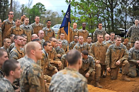 Soldiers Take A Break After Completing An Obstacle Course During Their First Week Of Basic