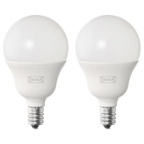 Solhetta Led Bulb E14 470 Lumen Globe Opal White Ikea