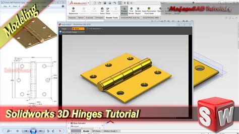 Solidworks Tutorial Make A Basic Hinge Youtube