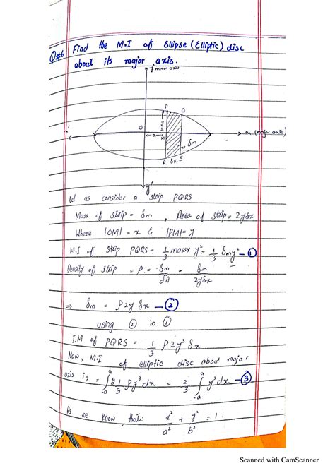 Solution Moment Of Inertia Of Ellipse Disk Studypool