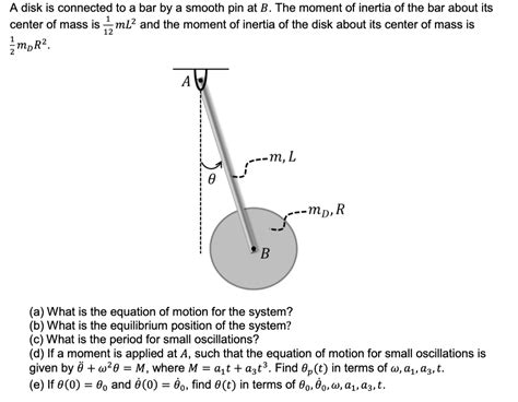 Solved A Disk Is Connected To A Bar By A Smooth Pin At B Chegg Com