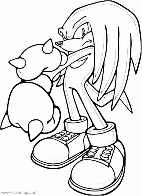 Sonic Amp 39 S Friend Knuckles Sonic Coloring Pages