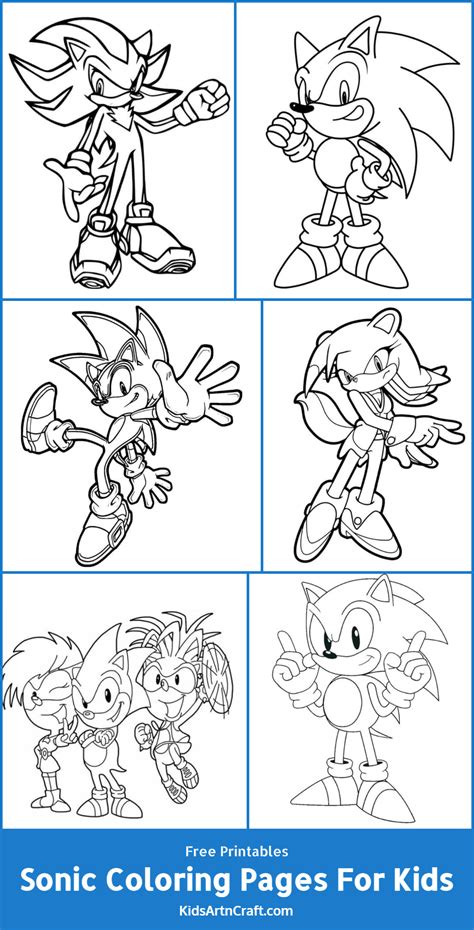 Sonic Coloring Pages For Kids Free Printables Kids Art Craft