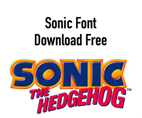 Sonic Font Download Free The Hedgehog Font 2023