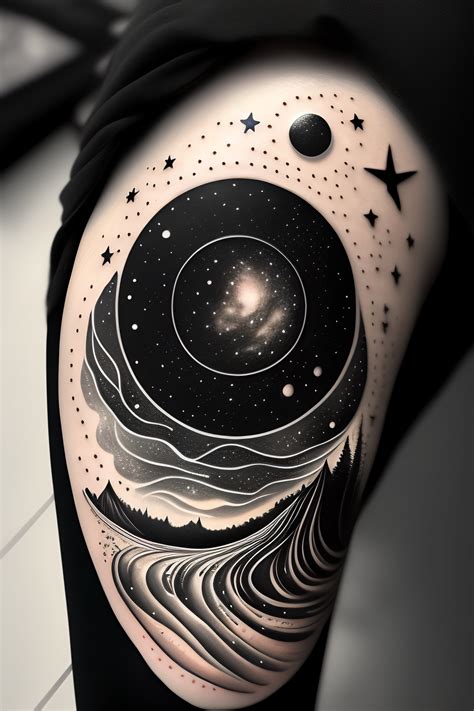 Space Tattoo Black And White