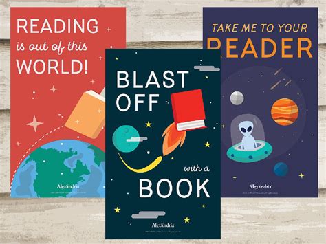 Space Themed Reading Posters Alexandria Library Automation Software