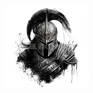 Spartan Warrior Tattoo Design Detailed High Resolution Digital Art On