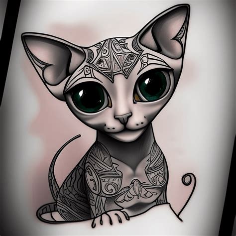 Sphynx Cat Tattoo Designs and Ideas