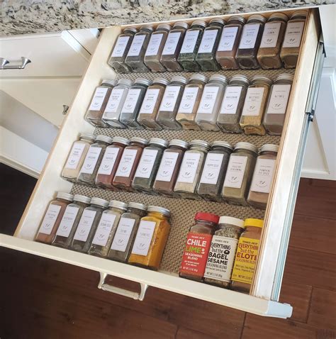 Spice Jar Drawer Spice Storage Organization Ideas How To Store