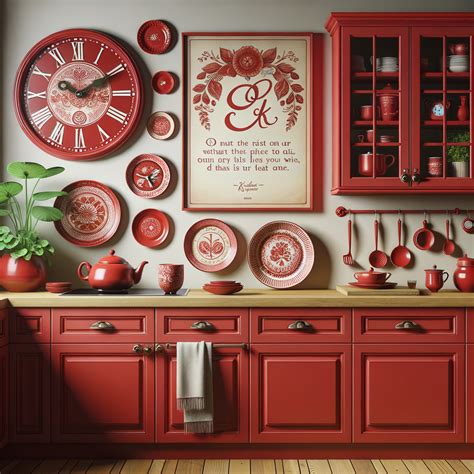 Spicing Up My Kitchen Walls With Gorgeous Red Decor Dreamyhomestyle