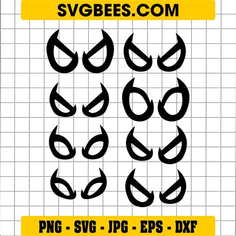 Spider Man Black And White Eyes Svg Svgbees