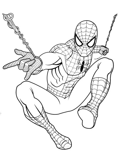 5 Free Spider Man Coloring Pages Printable