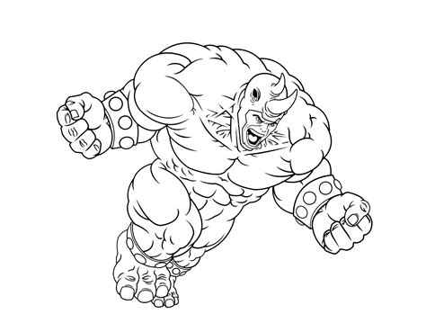 Spiderman Rhino Coloring Pages