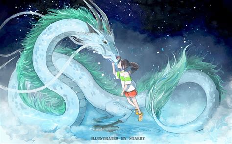 Spirited Away Le Voyage De Chihiro Haku Dragon And Chihiro Sen