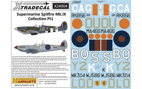 Spitfire Mk Ix Decal Sets Released Aeroscale