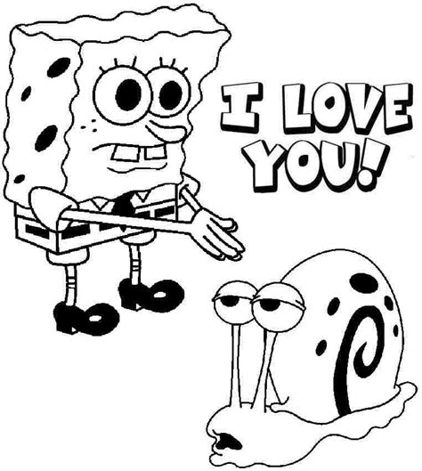 Spongebob Valentines Day Coloring Pages At Getcolorings Com Free