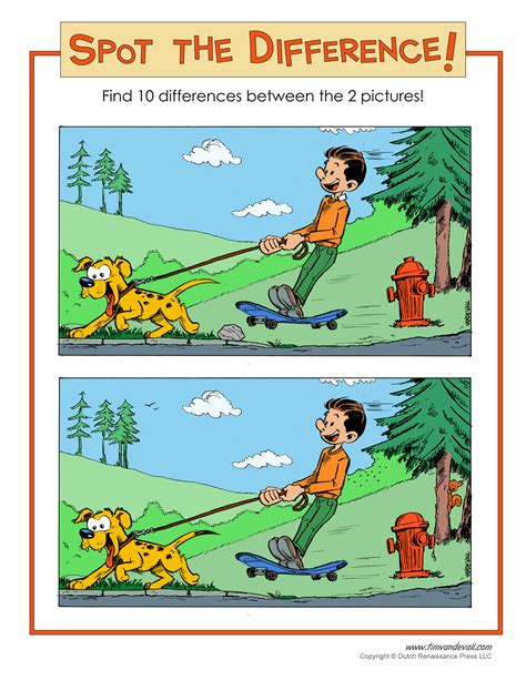 Spot the Difference Printable Fun for Kids