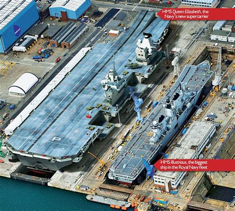 Spotd Hms Queen Elizabeth Next To The 2Nd Largest British Warship