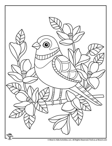 Spring Adult Coloring Pages Woo Jr Kids Activities Children S Publishing