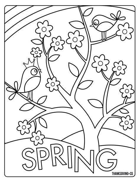 Spring Coloring Pages Best Coloring Pages For Kids