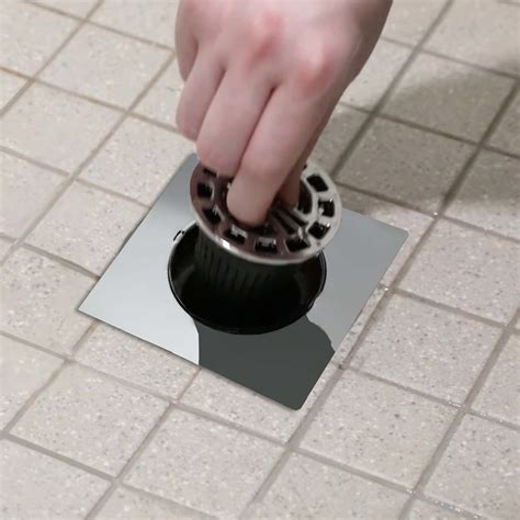 Square Hair Catcher For Shower Drain In Chrome Danco