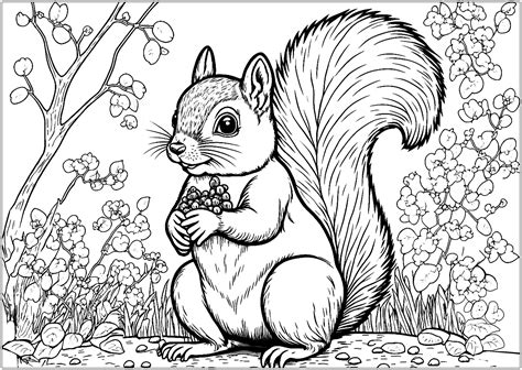 Squirrel Coloring Pages