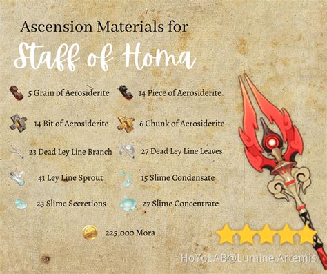 Staff Of Homa Ascension Materials More Genshin Impact Hoyolab